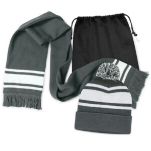 Alternative view of Commodore Scarf and Beanie with Pom Pom Set-129251