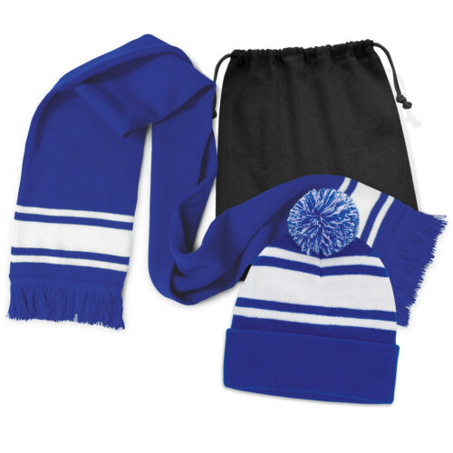 Commodore Scarf and Beanie with Pom Pom Set-129251 - Image 3